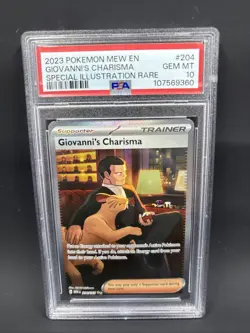 2023 POKEMON MEW EN-151 SPECIAL ILLUSTRATION RARE GIOVANNI'S CHARISMA PSA 10 - Image 1
