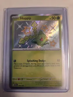 Hoppip 096/091 Shiny Rare Pokemon TCG Sv: Paldean Fates Holo Card NM Condition - Image 1