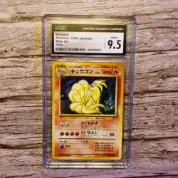 CGC 9.5 MINT+ Ninetales 1996 Base Set Japanese Holo Pokemon Card Pocket Monsters - Image 1