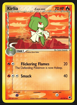 Kirlia 33/101 EX Dragon Frontiers Pokemon Card EXC - Image 1