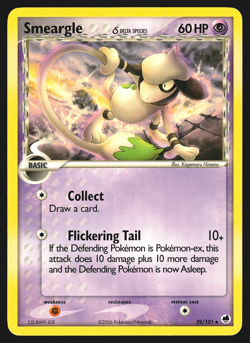 Smeargle 39/101 EX Dragon Frontiers Pokemon Card NM - Image 1