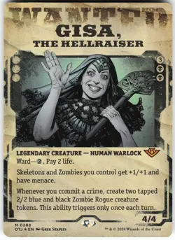 Gisa, the Hellraiser (Showcase) M Outlaws of Thunder Junction OTJ Foil 288MTG NM - Image 1