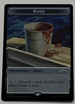 MTG Secret Lair Drop Blood Token Artifact - Blood COMMON FOIL #2180 - Image 1