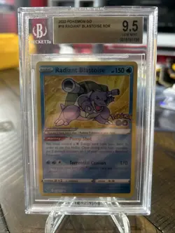 2022 Pokemon Go #18 Radiant Blastoise RDR BGS 9.5 Gem Mint - Image 1