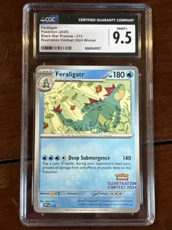 Pokemon Illustration Contest Promo Feraligatr 213 CGC 9.5 Mint - Image 1