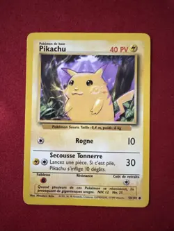 Pokemon TCG | Base Set | Pikachu 58/102 Common LP French - Image 1