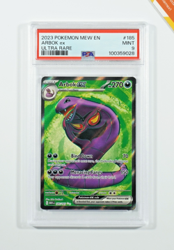 Pokemon PSA 9 Arbok Ex #185 MEW EN 151 Ultra Rare 2023 English - Image 1