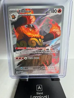 Pokemon TCG Emboar 098/086 Illustration Rare Sv: White Flare Holo - NM - Image 1