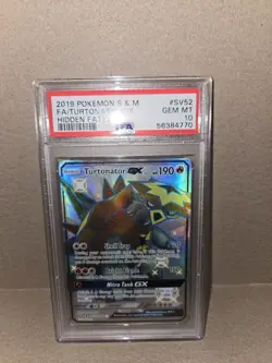 Pokemon Turtonator GX Hidden Fates Full Art #SV52 PSA 10 Gem Mint - Image 1