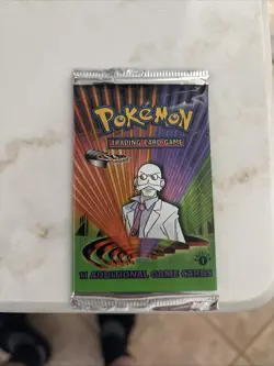 Pokemon Blaine Gym Challenge Factory Sealed Unlimited Booster Pack WOTC 1999 - Image 1