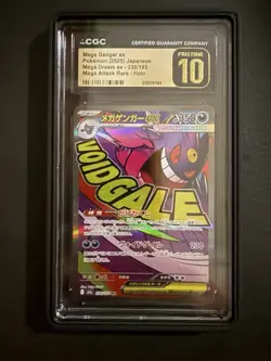 Mega Gengar EX #230/193 MA Japanese Mega Dream CGC PRISTINE 10 with Guard - Image 1