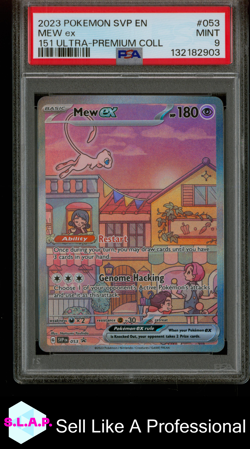MEW EX 151 ULTRA-PREMIUM COLL POKEMON SVP EN-SV BLACK STAR PROMO 2023 053 PSA 9 - Image 1
