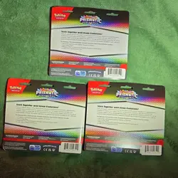 Pokemon Prismatic Evolutions Tech Sticker Collection 3 Sealed Promo Packs - Image 2