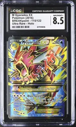 POKEMON XY BREAKPOINT - M GYARADOS EX 115/122 ULTRA RARE HOLO - CGC 8.5 - Image 1