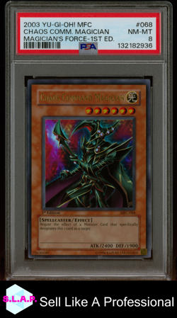 CHAOS COMM. MAGICIAN MAGICIAN'S FORCE-1ST ED. YU-GI-OH! 2003 068 PSA 8 - Image 1
