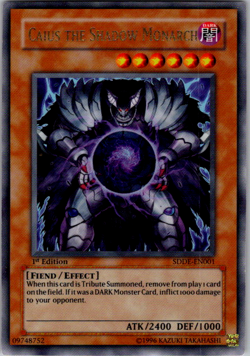 Caius the Shadow Monarch - SDDE-EN001 - LP - Ultra Rare - 1st ed - Yugioh - Image 1