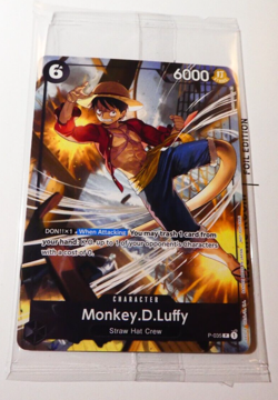 One Piece En Card Game Promo Carte Monkey.D.Luffy P-035 Sealed English Mint - Image 1