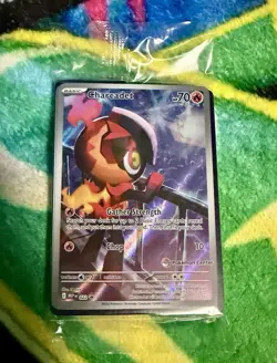 2025 Charcadet 022 Pokemon Center ETB Phantasmal Flames Stamped Promo Sealed NM - Image 1