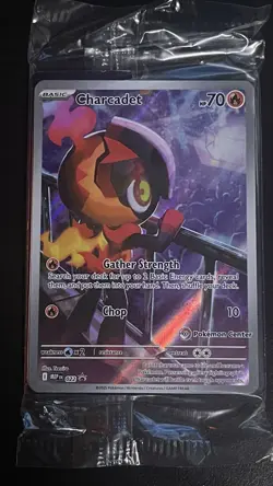 2025 Charcadet 022 Pokemon Center ETB Phantasmal Flames Stamped Promo SEALED - Image 1