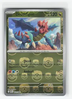DRUDDIGON 071/086 MASTER BALL REVERSE HOLO WHITE FLARE POKEMON TCG NM - Image 1