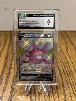 Pokemon TCG Crobat V Black Star Promo SWSH098 Shining Fates CGC 9 Mint Graded - Image 1