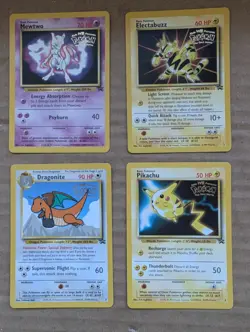 Pokemon The Movie Black Star Promo Cards Electabuzz Pikachu Mewtwo & Dragonite! - Image 1