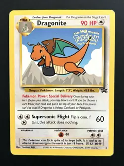 Pokemon Card - Dragonite #5 Black Star Promo WoTC WB Movie - Image 1