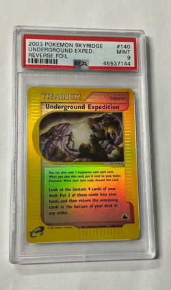 2003 Pokemon Skyridge Underground Expedition Reverse Foil 140/144 PSA 9 Mint - Image 1