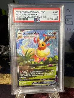 Flareon VMAX SWSH180 SWSH: Sword & Shield Promo Cards Holo PSA 9 - Image 1