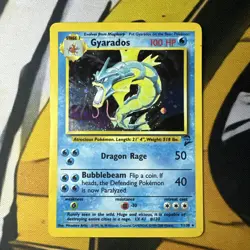 Pokemon TCG Base Set Gyarados Holo Unlimited Rare Card 7/130 - LP/MP - Image 1