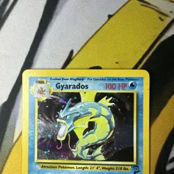 Pokemon TCG Base Set Gyarados Holo Unlimited Rare Card 7/130 - LP/MP - Image 2