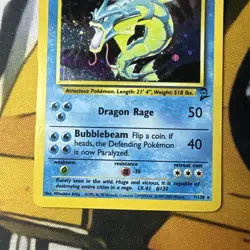 Pokemon TCG Base Set Gyarados Holo Unlimited Rare Card 7/130 - LP/MP - Image 3