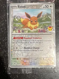 Pokemon TCG Eevee 074/131 Pokemon Day Stamped Promo Card 2025 - SEALED - Image 1