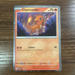 Pokemon Card Charmander 151 Black Star Promo 2023 SVP 047 NM-Mint with Swirl - Image 1