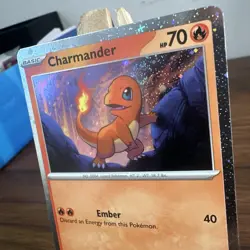 Pokemon Card Charmander 151 Black Star Promo 2023 SVP 047 NM-Mint with Swirl - Image 3