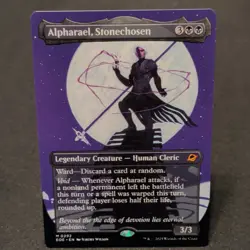 Magic: The Gathering Alpharael, Stonechosen Legendary Black Card 292 Edge of Et. - Image 1