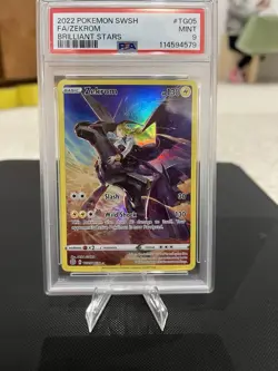 Pokemon Zekrom Holo Ultra Rare TCG Card TG05/TG30 Brilliant Stars PSA 9 - Image 1