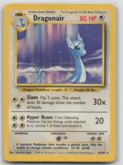 Pokemon Card Dragonair Rare Base Set 018/102 - Image 1