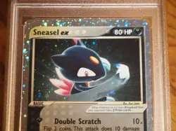 Pokemon 2003 Ruby Sapphire Sneasel EX ultra rare holo card, PSA 8 - Image 2