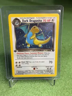 1st Edition Dark Dragonite 5/82 Team Rocket Set Holo Rare 2000 Pokemon Card NM - Image 1