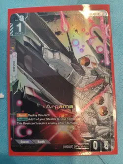 GUNDAM TCG CARD GAME - ARGAMA - GD02-129 - R+ FOIL ENGLISH DUAL IMPACT Alt Art - Image 1