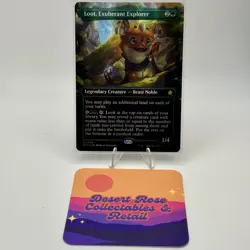 MTG Loot, Exuberant Explorer Borderless Mana Foil 398 Foundations FDN - Image 1