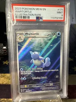Wartortle 171/165 Sv: Scarlet & Violet 151 Holo PSA 9 2023 Pokemon Illustration - Image 1