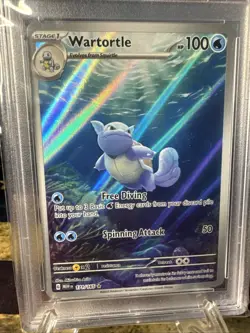 Wartortle 171/165 Sv: Scarlet & Violet 151 Holo PSA 9 2023 Pokemon Illustration - Image 2