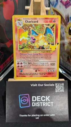 Pokemon TCG Charizard Celebrations Holo Card 4/102 Mint/Near - Image 1