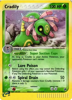 Pokemon TCG Cradily 3/100 Holo Rare EX Sandstorm VLP - Image 1