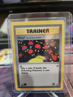 Pokemon Wotc Rocket 1st Edition Sleep! Misprint (Thick Stamp) NM - Image 1