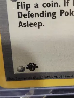 Pokemon Wotc Rocket 1st Edition Sleep! Misprint (Thick Stamp) NM - Image 2