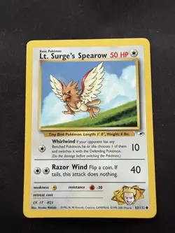 Lt. Surge’s Spearow 83/132 | Gym Heroes | Non Holo Pokemon Card NM - Image 1