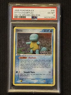 Ditto [Squirtle] 40/113 Stamped Reverse Holo PSA 6 Pokemon Delta Species 2005 - Image 1